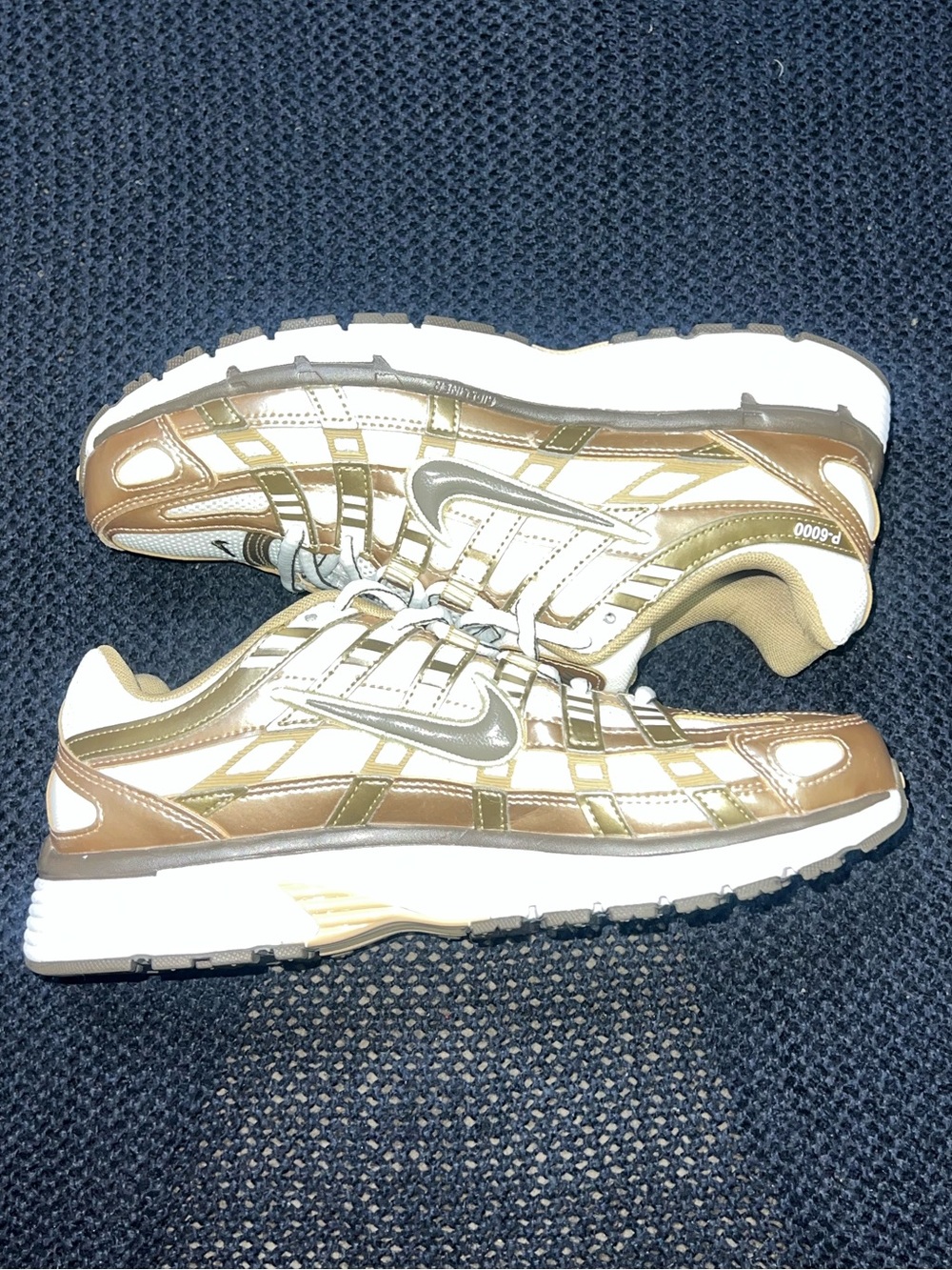 Nike P-6000 Sail Dark Hazel Metallic Gold Sneakers W8 / M6.5